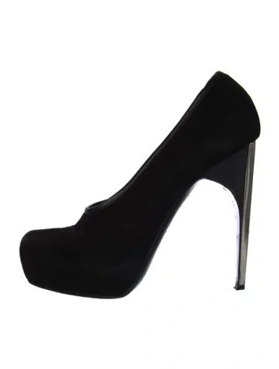 Pre-owned Lanvin Suede Pumps In Black