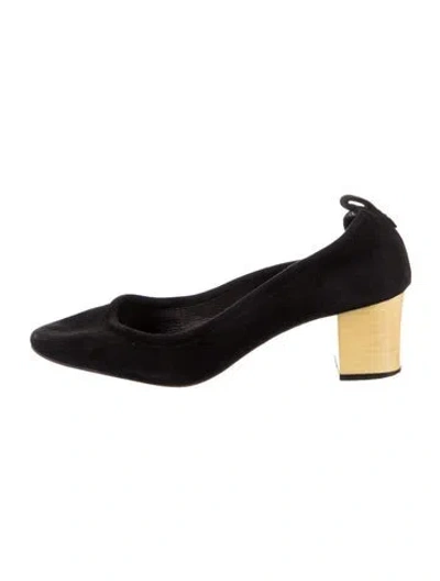 Pre-owned Lanvin Suede Pumps In Black