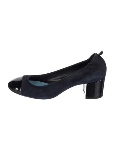 Pre-owned Lanvin Suede Pumps In Blue