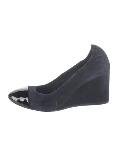 Pre-owned Lanvin Suede Pumps In Blue