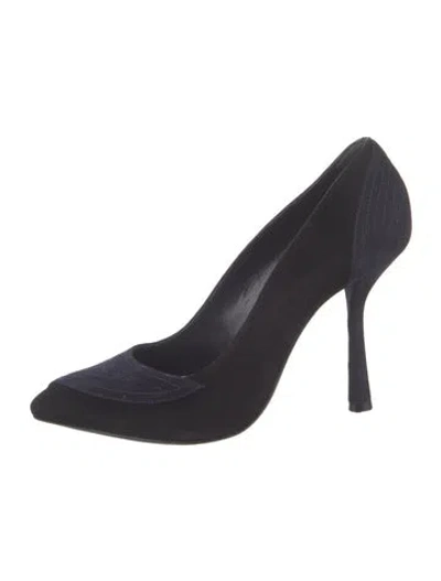 Pre-owned Lanvin Suede Pumps In Blue