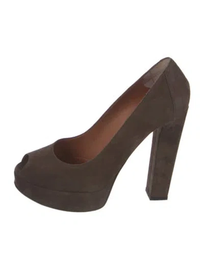 Pre-owned Lanvin Suede Pumps In Brown