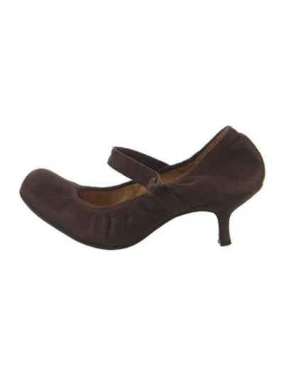 Pre-owned Lanvin Suede Pumps In Brown