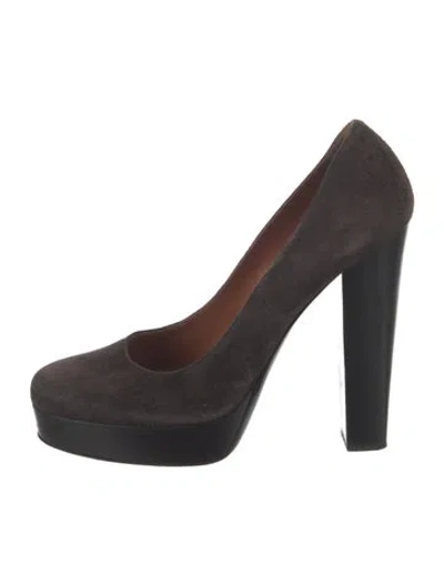 Pre-owned Lanvin Suede Pumps In Brown