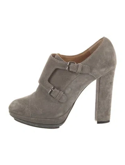 Pre-owned Lanvin Suede Pumps In Gray