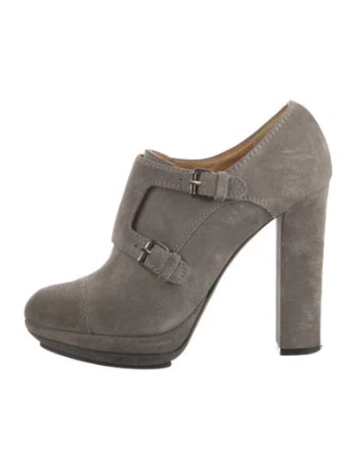 Pre-owned Lanvin Suede Pumps In Grey