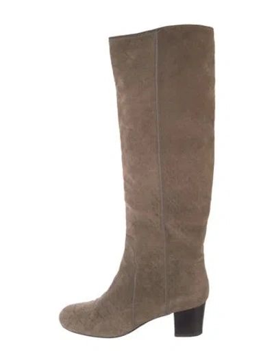 Pre-owned Lanvin Suede Riding Boots In Brown