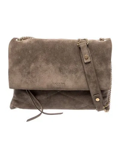 Pre-owned Lanvin Suede Shoulder Bag In Brown