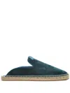 Lanvin Round Toe Suede Espadrilles In Blue