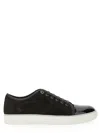 Lanvin Black Sneakers With Toe Cap In Black