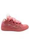 Lanvin Sneakers Curb En Cuir Pour Femme In Litchi