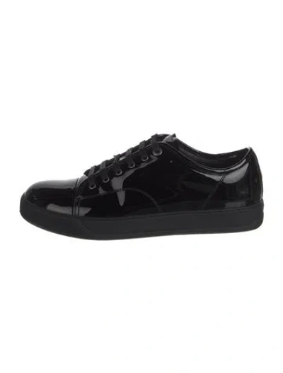 Pre-owned Lanvin Suede Sneakers In Black