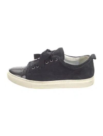 Pre-owned Lanvin Suede Sneakers In Blue