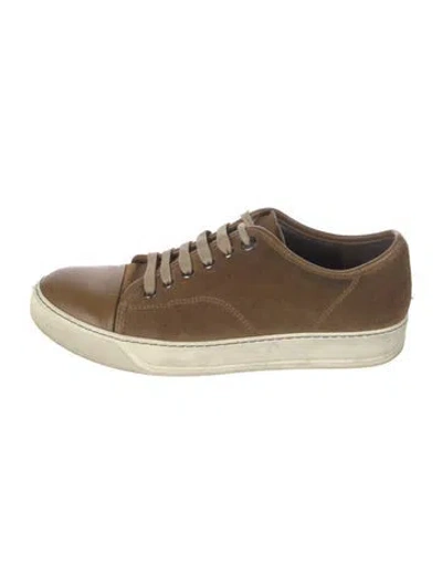 Pre-owned Lanvin Suede Sneakers In Brown