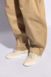 Lanvin Suede Sneakers In Cream