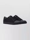 Lanvin Suede Sneakers Featuring Leather Toecap In Black