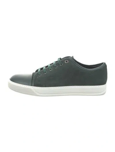 Pre-owned Lanvin Suede Sneakers In Green