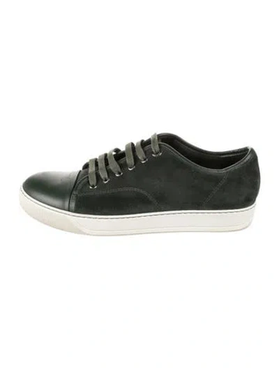 Pre-owned Lanvin Suede Sneakers In Green