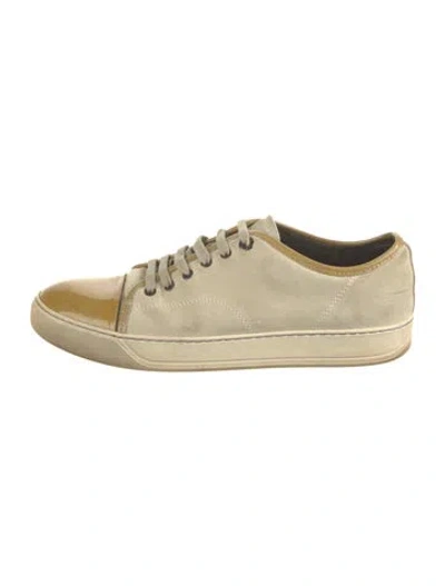 Pre-owned Lanvin Suede Sneakers In Green