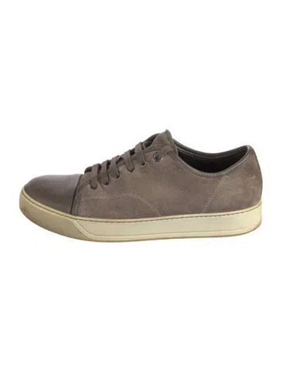 Pre-owned Lanvin Suede Sneakers In Green