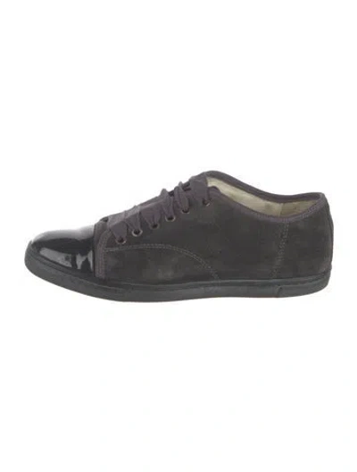 Pre-owned Lanvin Suede Sneakers In Grey