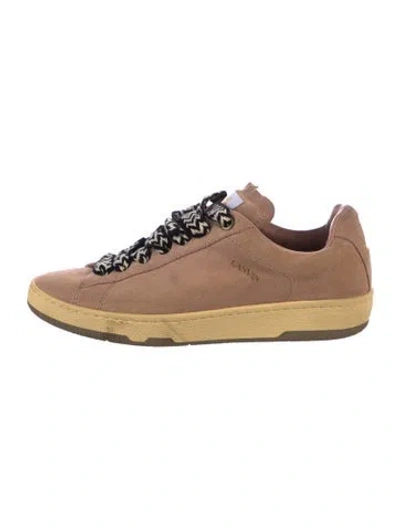 Pre-owned Lanvin Suede Sneakers In Multi