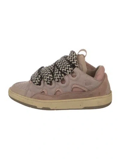 Pre-owned Lanvin Suede Sneakers In Multi