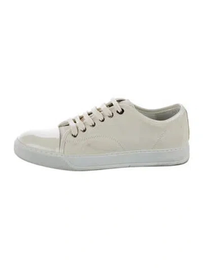 Pre-owned Lanvin Suede Sneakers In Neutral