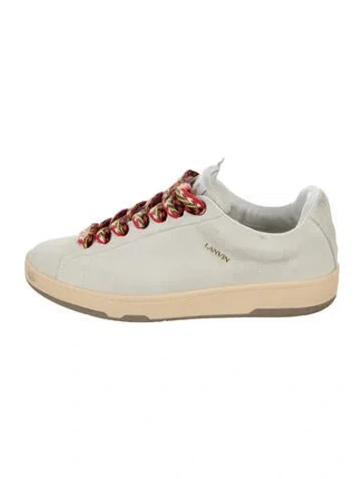 Pre-owned Lanvin Suede Sneakers In Neutral