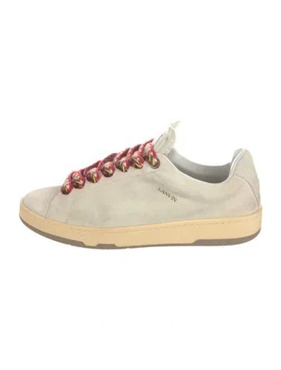 Pre-owned Lanvin Suede Sneakers In Neutrals