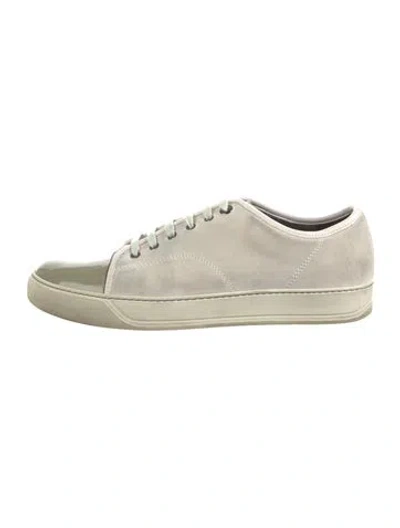 Pre-owned Lanvin Suede Sneakers In Neutrals