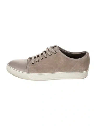 Pre-owned Lanvin Suede Sneakers In Neutrals