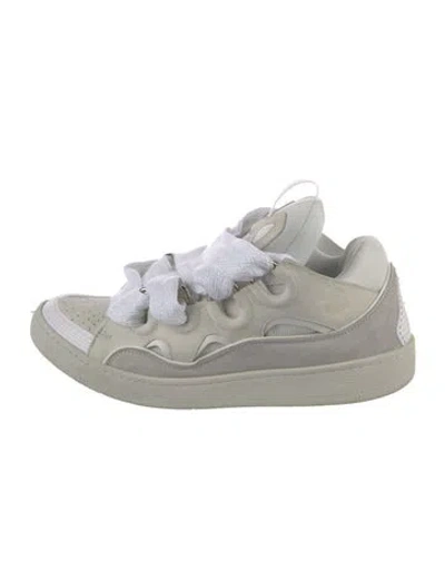 Pre-owned Lanvin Suede Sneakers In Neutrals