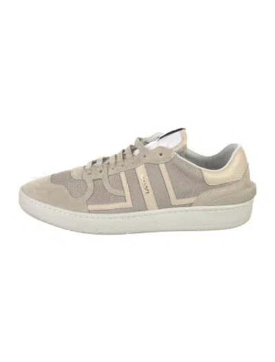 Pre-owned Lanvin Suede Sneakers In White