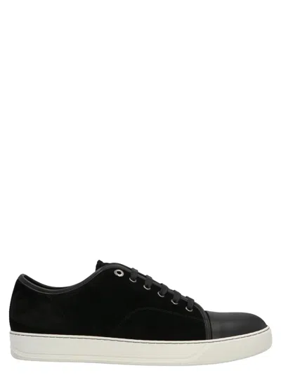 Lanvin Suede Sneakers In Black