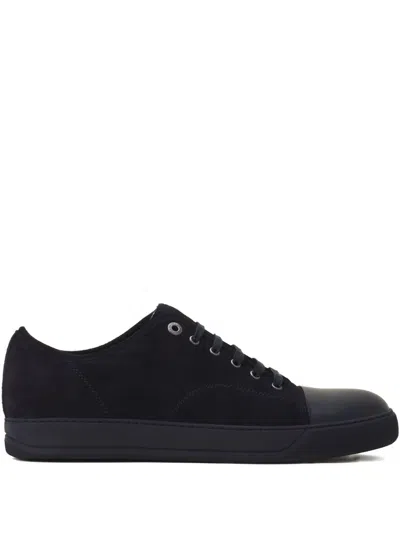 LANVIN SUEDE SNEAKERS WITH CONTRASTING TOECAP