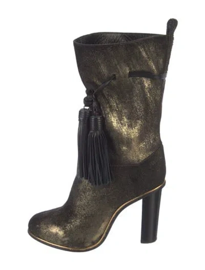 Pre-owned Lanvin Suede Tassel Accents Boots