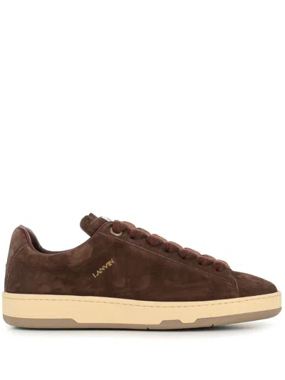 Lanvin Suede Trainers In 褐色