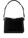 Lanvin Compagnon Small Asymmetrical Bag With A Python Finish In Black