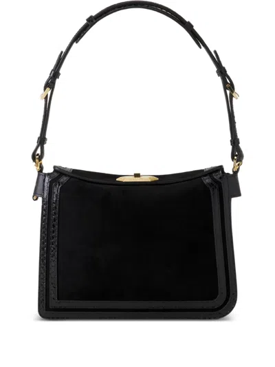 LANVIN SUEDE TRIM SHOULDER BAG