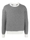 Lanvin Chevron-motif Jumper In Black