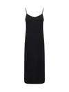 Lanvin Chain Embellished Strap Midi Dress In Black