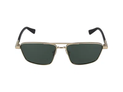 Lanvin Pilot Frame Sunglasses In Gold/green
