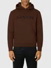 Lanvin Brown Logo Hoodie In Brown