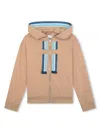 Lanvin Beige Hoodie With Logo And Curb Motif In Beige
