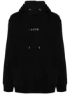 Lanvin Logo Embroidery Hoodie In Black
