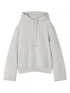 Lanvin Hooded Sweater Drawstring Front Pockets In Gray