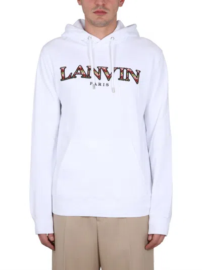 LANVIN LANVIN SWEATSHIRT WITH LOGO EMBROIDERY
