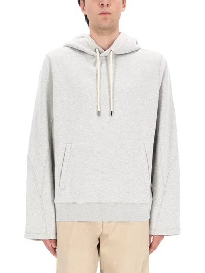 Lanvin Grey Cotton-cashmere Sweatshirt In White