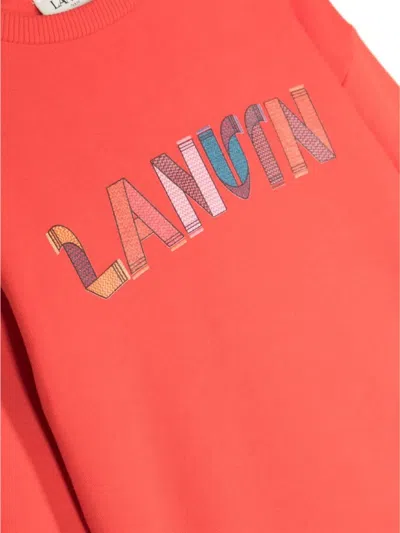 Lanvin Sweatshirt With Logo In Red